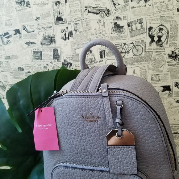 Soft Taupe Gray Caden Carter Backpack Kate Spade - Picture 8 of 10